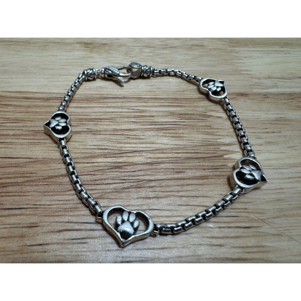 925 JAI John Hardy Sterling Box Chain Animal Lover Bracelet 7.5" - 11.7 Grams
